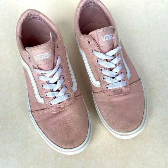 Vans Shoes Vans Pink And White Girls Ward Sneaker Size 35